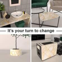 1roll  Marble Wallpaper Removable Wallpaper Film Self-Adhesive Granite Kitchen Peel Stick Backsplash Marble Tile Countertop Shelf Liner Bathroom - Multicolor - View 7