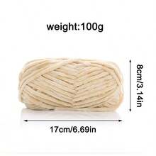1pc 100g Chunky Knitted Yarn Soft And Warm For Diy Knitting Scarves Clothing Shoes, Gift - Camel - View 2