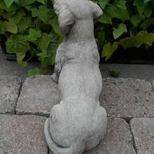 1入數樹脂工藝狗雕像,適用於家庭和花園裝飾 - 灰色 - 查看 6