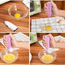 1只小型攪拌器,咖啡奶泡機,升級手持電動搗奶器,小型電池攪拌器和咖啡混合攪拌器,均可用於製作法蘭黛,拿鐵,奶油,抹茶且未含電池 - 黑色 - 查看 11