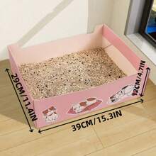 1 Pieza Arenero Para Gatos Portátil Y Desechable, Arenero Plegable Temporal Para Gatos Para Viajes Al Aire Libre