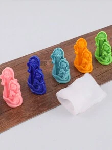 1入jesus' Birth香薰蠟燭矽膠模具,diy蛋糕烘焙和家居裝飾,買2送更划算 - 白色 - 查看 5