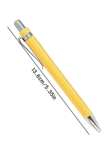 3/5/10/20 Stücke Bambus Kugelschreiber, Holzmaterial Geschenk Stift, Klick Kugelschreiber