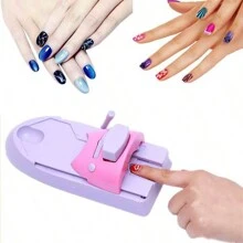 Nail Art Printing Machine Hand-Painted Nail Oil Design Kit, Diy Manual Nail Art Stamper Set - Purple - View 3