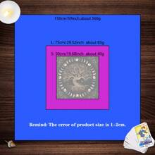 1pc Life Tree Pattern Tablecloth, Reading & Astrology Cloth Cover, Modern Style Polyester Square Velvet Fabric Decorative Table Mat Suitable For Living Room, Bedroom Home Decor - Army Green - View 2