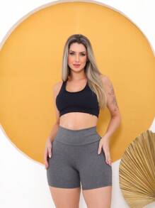 Women Shorts - 灰色 - 查看 5