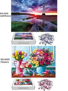 1000片成人拼圖：智力消遣娛樂,作為情人節的完美禮物 - 彩色 - 查看 6