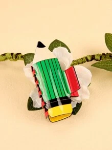 獨特設計的鉛筆爪夾文具新品，是情侶、女性、和最好的朋友的禮物，適用於對老師抱有感激之情的人、學生等。 - 綠色髮爪 - 查看 5