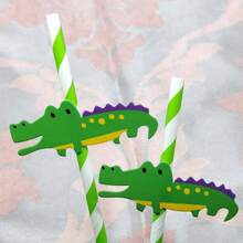 潮流卡片造型吸管,情人節心形卡片造形吸管,一次性紙質吸管,甜點&奶茶派對裝飾吸管,一次性紙質吸管 - 彩色 - 查看 5