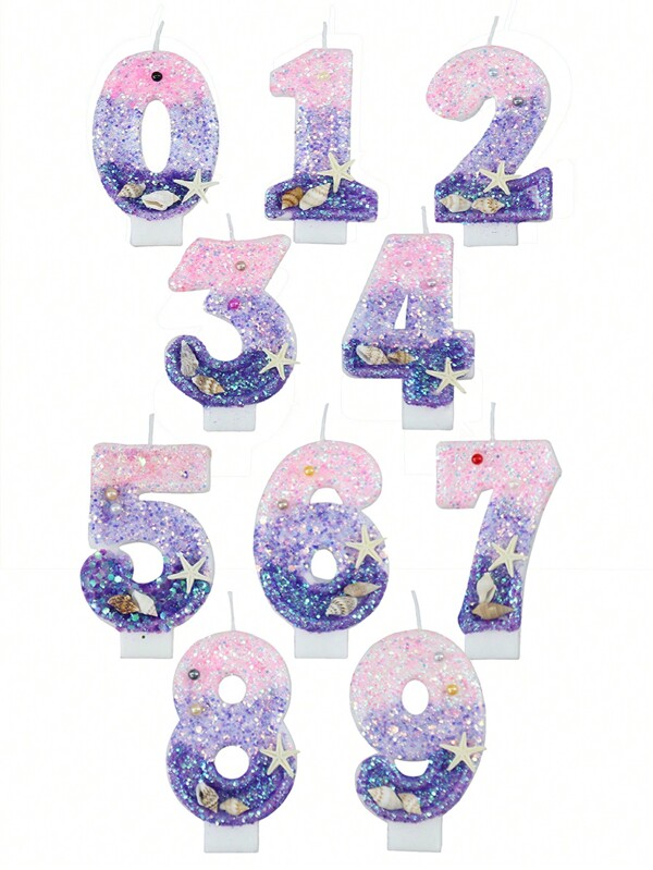 1pc Black Diamond Crown Shaped Birthday Number Candle Cake Decoration Party Supplies