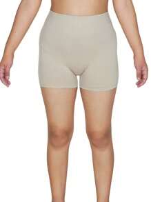 3 WOMEN'S LYCRA SHORTS - BLACK aND WHITE aND BEIGE - View 4