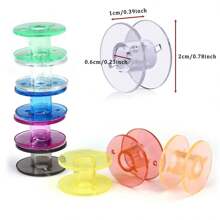 25Pcs Clear Plastic Sewing Machine Bobbins Class 15, Sewing Bobbins Compatible With Brother Singer Janome Kenmore Machines Style SA156 Transparent Bobbins Spools Embroidery Bobbins Sewing Accessories - 25Pcs - View 2