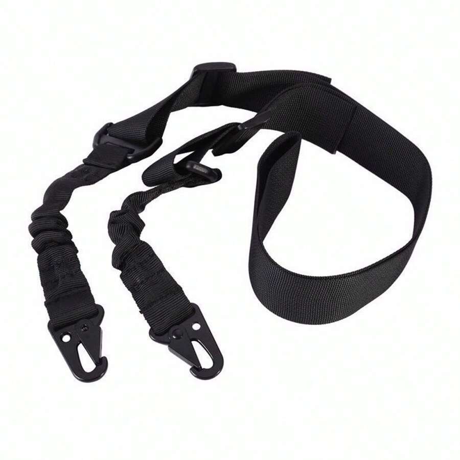 Portafusil Tactico Bungee 2 Puntos Eslinga Militares Caza - Negro - Ver 1