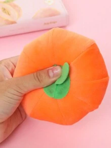 寵物用品-狗狗咬咬玩具,帶聲音的清潔牙齒和紓壓的毛絨玩具,模仿水果和南瓜設計,僅供寵物使用 - 橘色 - 查看 3