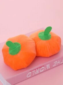 寵物用品-狗狗咬咬玩具,帶聲音的清潔牙齒和紓壓的毛絨玩具,模仿水果和南瓜設計,僅供寵物使用 - 橘色 - 查看 4