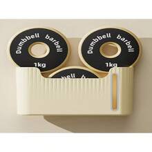 1pc Kitchen Garbage Bag Wall-Mounted Plastic Bag Storage Box & Holder - White - View 5