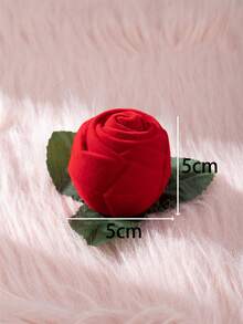 1pc Simple Heart & Cubic Zirconia Adjustable Opening Ring, With Rose Shaped Jewelry Box, Suitable For Gift Giving To Your Loved One, Mother's Gift, Couple Gift - Silver - View 5