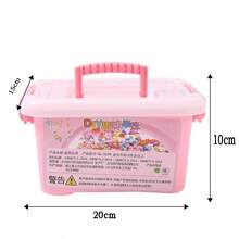500克/盒兒童串珠diy珠寶製作材料套裝,手工項鍊製作,女孩玩具禮盒 - 彩色 - 查看 6