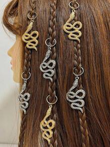 6pcs Braided Snake Hair Accessories For Updo Hairstyle - Multicolor - View 1