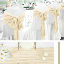 1 件百褶桌裙,紗布桌旗,荷葉邊起司布桌旗適合婚禮生日派對節慶餐桌裝飾