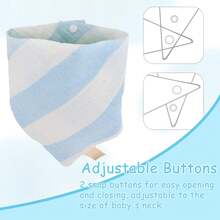 禮物,毯子,嬰兒襁褓毯,新生兒禮物,男嬰毯子,3 件套帶磨牙環和圍兜的紋理毯子,可愛的新生兒禮物（26*26 厘米,藍色） - 藍色 - 查看 5