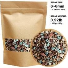 1 件 2.2 磅/0.22 磅/天然小彩色石頭,水族箱裝飾石,混合園藝熔岩卵石浮石盆栽土壤改良多肉仙人掌盆景砂岩裝飾礫石植物排水火山岩用於玻璃容器仙女園藝 - 淺藍色 - 查看 1