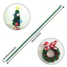 200支管式清潔器手工藝術創作工具,diy鬱金香花束製作套件,小毛絨棍手工材料,彎曲的金屬線批量藝術課堂禮物 - 紅色 - 查看 3