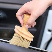 1 件縫隙灰塵清潔刷,木柄,用於汽車內裝清潔 - 米色 - 查看 12