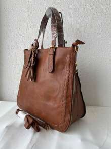 Women Shoulder Bags - Brown - View 2