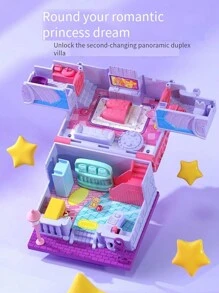 1 套驚喜城兒童寶盒玩具,女孩娃娃屋盲盒,帶 2 個隨機配色 A 或 B 作為小公主的生日禮物 - 夢幻甜點屋 - 查看 8