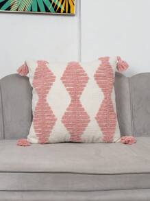 1pc Plush Pillowcase For Couch/Bedroom Decoration Lumbar Pillow - Multicolor - View 1