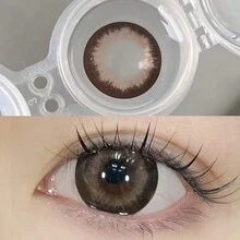2pcs/Pack New Arrival Mixed Brown Yearly Disposable Colored Contact Lenses In Different Sizes - Perfect Christmas Gift - Yerulu - View 1