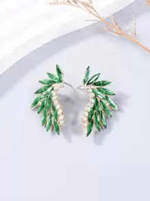 juran 1 对女士迷人水钻耳环，约会、度假、日常休闲穿着、母亲节珠宝礼物 - 綠色 - 查看 1