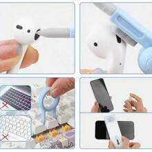 Keyboard Cleaning Tool Brush Set - 7 In 1 Multifunctional Dusting Brush For Computer, Mechanical Equipment, Mobile Phones, Earphones, Etc. - Pink - View 8