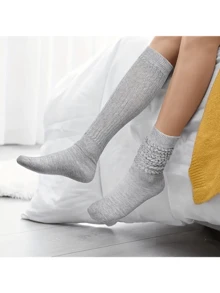 3對女孩純色襪子 - 白色 - 查看 4