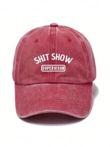 1 件装水洗棒球帽男女刺绣字母棒球帽夏季运动嘻哈帽男女通用帽子