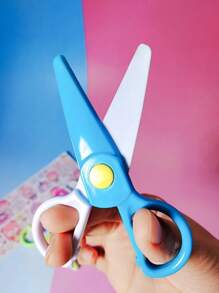 1 件创意彩色塑料小剪刀，适合学生、儿童艺术和 DIY 项目，易于使用 - 彩色 - 查看 7