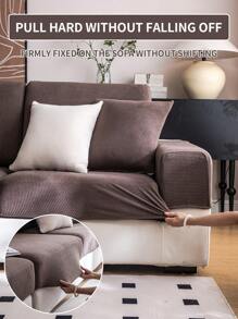 1pc Waterproof Four Seasons Universal Stretch Sofa Slipcover For L-Shaped And 1/2/3/4-Seat Sofas, Simple Modern Style Anti-Slip Sofa Cover, Living Room Sofa Protector