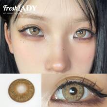 FRESH LADY Freshlady Natural Color Contact Eyewear, Leopard Print Brown Pupilentes, 1 Year Disposable - Brown - View 4