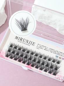 Hot-Selling Fish-Tail-Shaped Cluster False Eyelashes With Resin Bonding, 36 Clusters/Pack - D - View 1