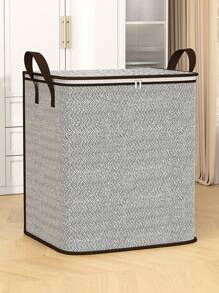 1PC Herringbone Pattern Multifunctional, Zippered Large Capacity And Strong Load-Bearing, Fitness And Travel, Can Accommodate Clothing, Daily Necessities, Tools, And Other Multifunctional, For Handheld Use For Travel, Makeup, Cosmetic, Vacation Organizer, Large Capacity Makeup Organizer Makeup Case, For Lipstick, Brush, Skincare, Mobile Phone, Coin, Small Items, For Home, Gift, Vacation And Festival Halloween Christmas Multifunctional Use,Boho Vibes - Grey - View 3