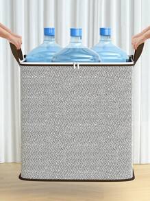 1PC Herringbone Pattern Multifunctional, Zippered Large Capacity And Strong Load-Bearing, Fitness And Travel, Can Accommodate Clothing, Daily Necessities, Tools, And Other Multifunctional, For Handheld Use For Travel, Makeup, Cosmetic, Vacation Organizer, Large Capacity Makeup Organizer Makeup Case, For Lipstick, Brush, Skincare, Mobile Phone, Coin, Small Items, For Home, Gift, Vacation And Festival Halloween Christmas Multifunctional Use,Boho Vibes - Grey - View 7