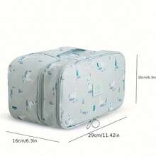 1個旅行隨身便攜式衣物收納袋,適用於衣物、胸罩、內衣,多功能衣物分類包裝 - 蘭獨角獸 - 查看 2