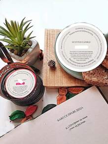 20pcs Aromatherapy Candle Round Dust-Proof Sulfuric Paper For Diy Candle Making 4.5cm - Black and White - View 5