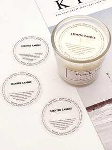 20pcs Aromatherapy Candle Round Dust-Proof Sulfuric Paper For Diy Candle Making 4.5cm - Black and White - View 4