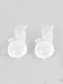 3pcs 3g Loose Powder Case With Window & Glitter Powder Case & Cream Jar Transparent Cosmetic Packaging Container - White - View 3