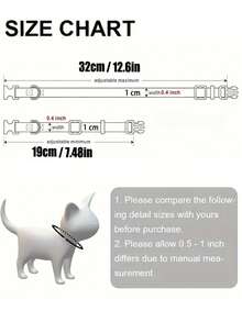 1pc Paw Print Pet Collar With Removable Bell Adjustable 7.4-12.6in Fit For Cats Or Dogs Within 5kg - Green - View 2