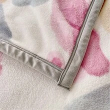 1 件加厚花卉圖案法蘭絨毯子 - 彩色 - 查看 4