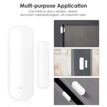 EMASTIFF Sensor de puerta inteligente Tuya WiFi, detector de apertura y cierre de puertas, sistema de  inteligente para el hogar, control a través de la aplicación Smart Life (no incluye baterías)