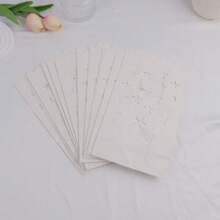 10pcs Fire Retardant Candle Bags With Star & Moon Cutouts And Printed Patterns - White - View 8